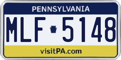 PA license plate MLF5148
