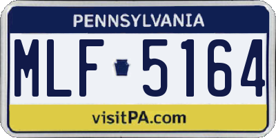 PA license plate MLF5164
