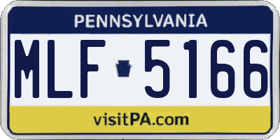 PA license plate MLF5166