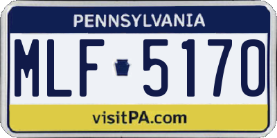 PA license plate MLF5170