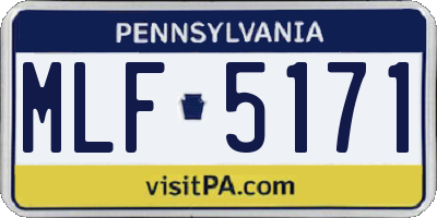 PA license plate MLF5171