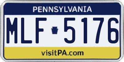 PA license plate MLF5176