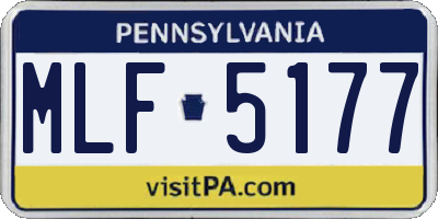 PA license plate MLF5177