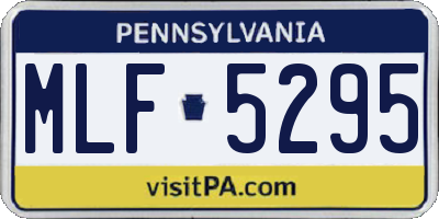PA license plate MLF5295