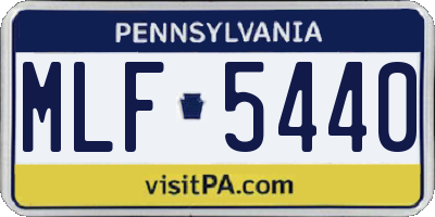 PA license plate MLF5440