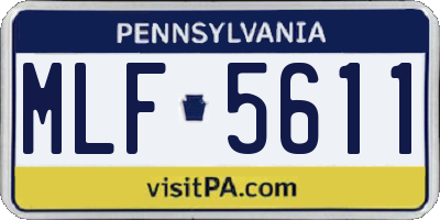 PA license plate MLF5611