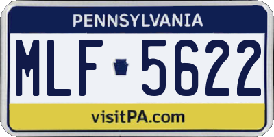 PA license plate MLF5622
