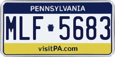 PA license plate MLF5683