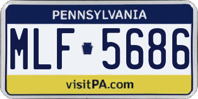 PA license plate MLF5686