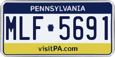 PA license plate MLF5691