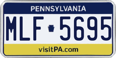 PA license plate MLF5695