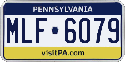 PA license plate MLF6079