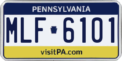PA license plate MLF6101