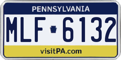 PA license plate MLF6132