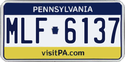 PA license plate MLF6137