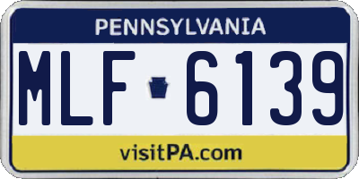 PA license plate MLF6139