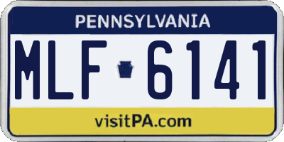 PA license plate MLF6141
