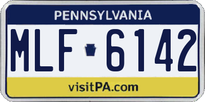 PA license plate MLF6142