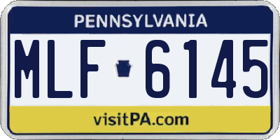 PA license plate MLF6145