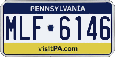 PA license plate MLF6146