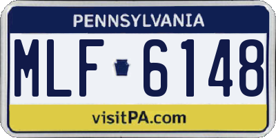 PA license plate MLF6148