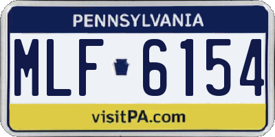 PA license plate MLF6154