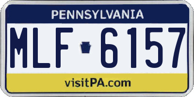 PA license plate MLF6157