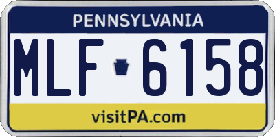 PA license plate MLF6158
