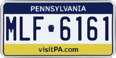 PA license plate MLF6161