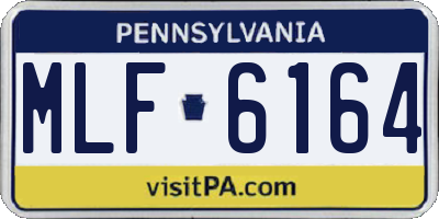 PA license plate MLF6164