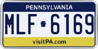 PA license plate MLF6169
