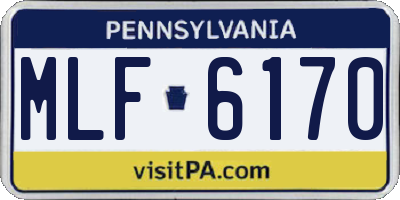 PA license plate MLF6170