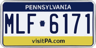 PA license plate MLF6171