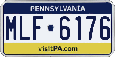 PA license plate MLF6176