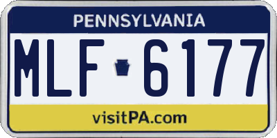 PA license plate MLF6177