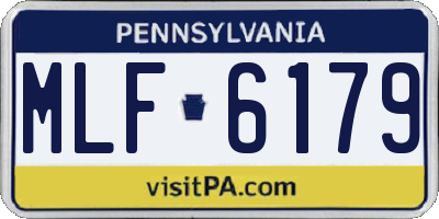 PA license plate MLF6179