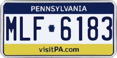 PA license plate MLF6183