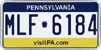 PA license plate MLF6184