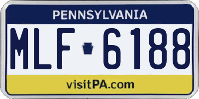 PA license plate MLF6188