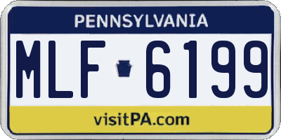 PA license plate MLF6199