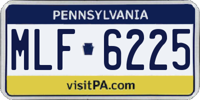 PA license plate MLF6225
