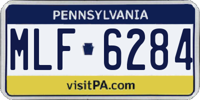 PA license plate MLF6284