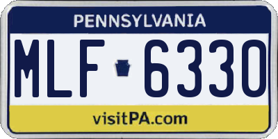 PA license plate MLF6330