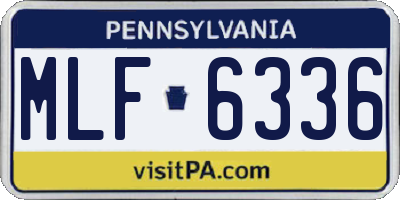 PA license plate MLF6336