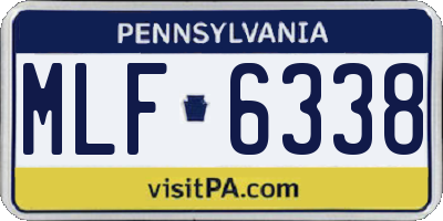 PA license plate MLF6338