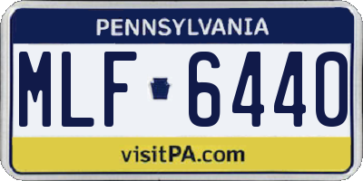 PA license plate MLF6440