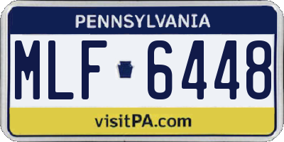 PA license plate MLF6448