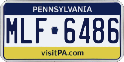 PA license plate MLF6486