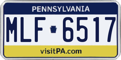 PA license plate MLF6517