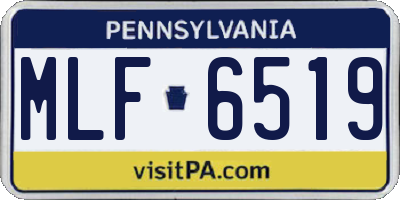 PA license plate MLF6519